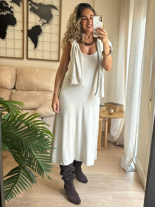 Two-piece knit dress