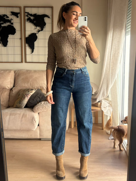Pantalón mom fit Vera vaquero de tiro alto – Pilar Martín Shop, foto 1