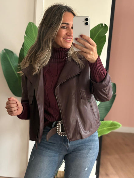 Cazadora Burdeos