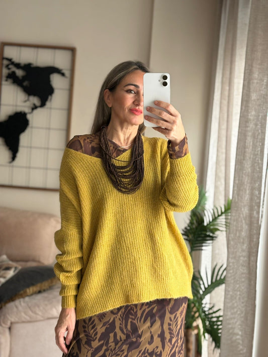 Jersey Mostaza Oversized