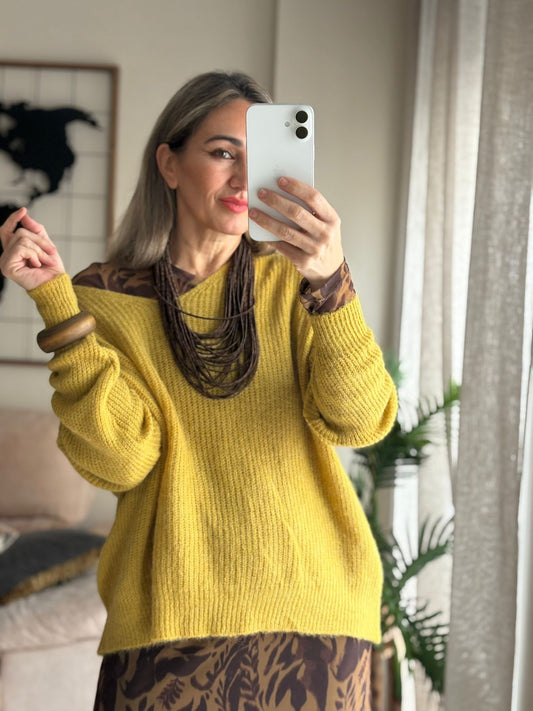 Jersey Mostaza Oversized