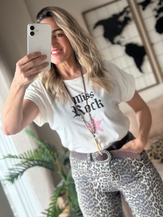 Camiseta Miss Rock (Blanca)