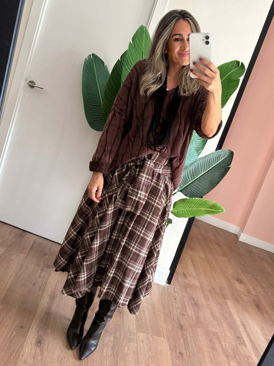 Falda camisa Tartán