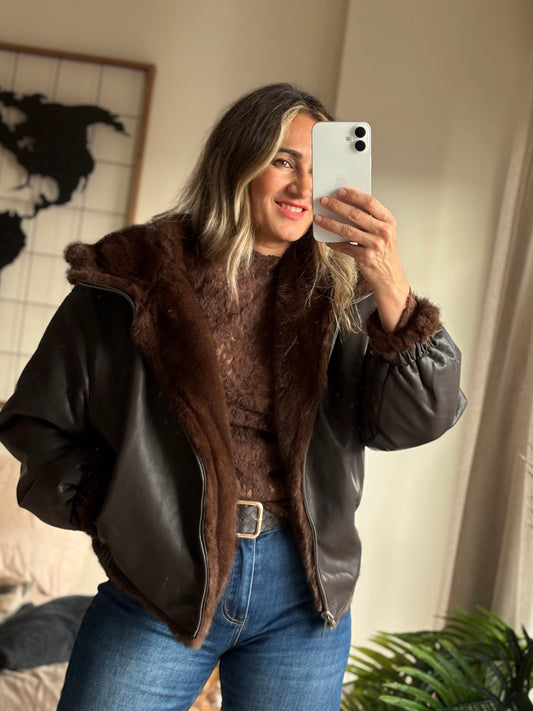 Chaqueta Reversible Nevada marrón
